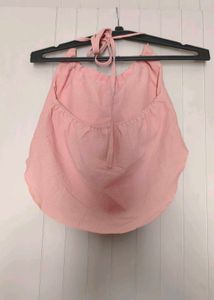 Cute Pink Halter Neck Top