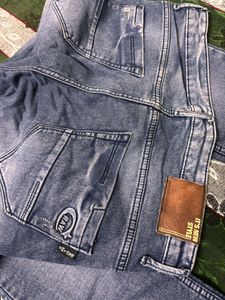 Men's Blue Washed Denim Jeans