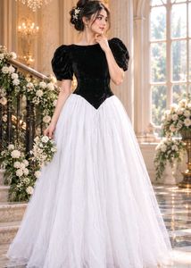 Elegant Black & White Ball Gown