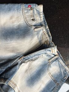 Blue Denim Shorts (Low waist)