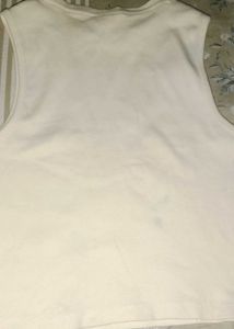 Cream Sleeveless Top