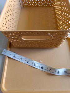 Beige Plastic Storage Container