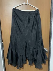 Black Feather Layers Skirt