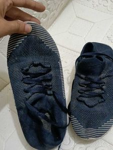 Comfortable Blue Knit Sneakers