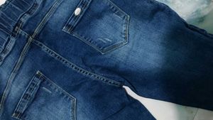 Distressed Blue Denim Joggers