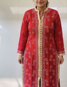 Lucknowi Chikankari Kurta- Size (S to XL)