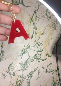 Red Letter A Keychain