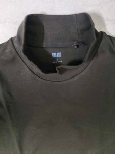 Uniqlo Brown Long Sleeve Tee with Turtle neck