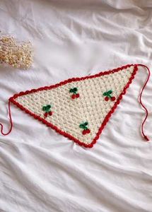 ✨Crocheted Bandana scarf🍒