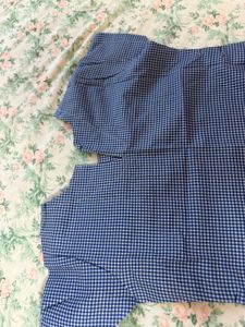Blue Gingham Fit &amp; Flare Dress