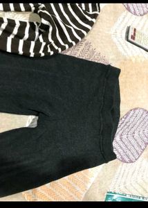 Striped Tunic Top &amp; winters Leggings Set