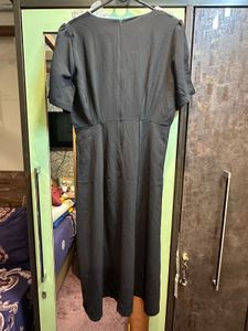 Korean Style Black Midi Dress