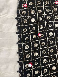 Black Jaipuri Kurti with Mirror Work