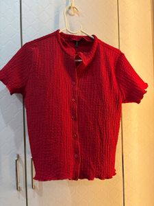 Ruby Crush Textured Top
