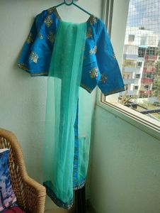 Beautiful Blue Embroidered Blouse