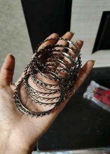 Elegant Black Bangles Set
