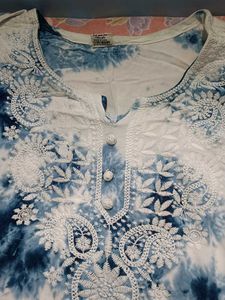 Embroidered Tie-Dye Kurta