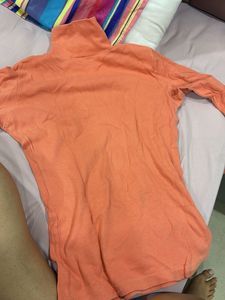 Coral peach Long Sleeve Top