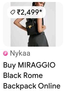 MIRAGGIO Stylish Black Backpack with Gold Studs