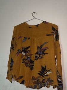 Stylish Mustard Floral Kurta