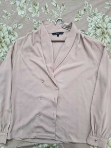 Elegant Pink Button-Down Blouse