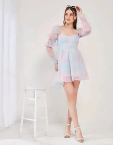 Pastel Tie-Dye Mini Dress
