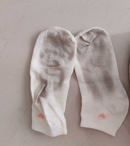 Cream Colored Socks with Heart Detail