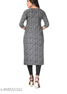 Stylish Cold Shoulder Kurta with Black &amp; White Pri