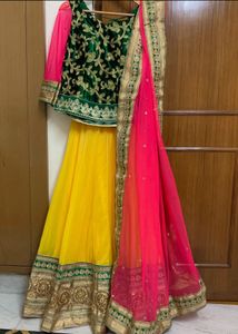 Handwork Lehenga Choli Dupatta Set