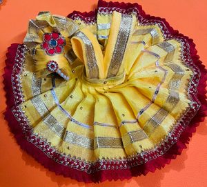 Laddu Gopal Fancy Dress Pagdi Set Fabric Net