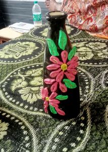 Flower Pot With Clay Art 🎨