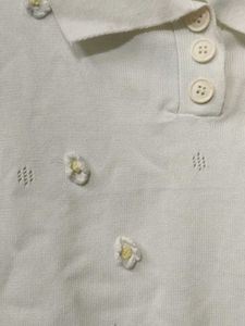 Korean Cute Collared Short Sleeve Top