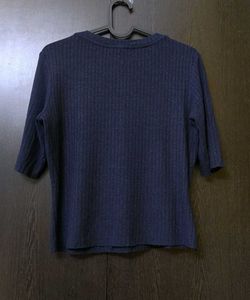 🎀💠Mango_ Shimmering Ribbed Knit Top💠🎀