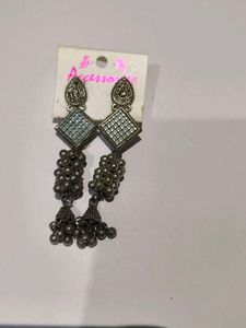 Silver Jhumka Earrings