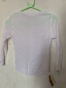 White Button-Up Cardigan