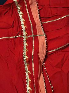 Vibrant Red Ethnic Skirt