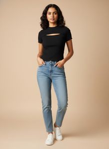 Ribbed Black T-shirt