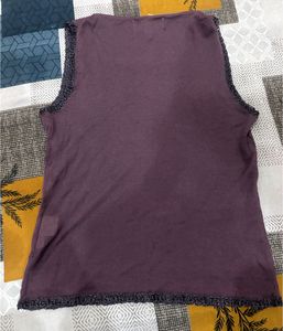 Stylish Sleeveless Top with Crochet Detail