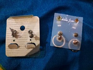 Hurry: Combo: Set Of 5 Studs+ 1 Ear Fitted Earring