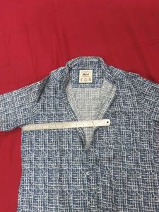 Men's Blue &amp; White Checkered Shirt