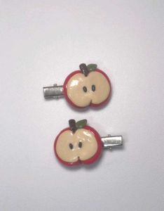 Cute Apple Slice Hair Clips