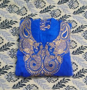 Blue Netted Anarkali