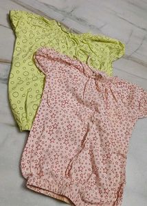 Cute Baby Girl Rompers - Set of 2