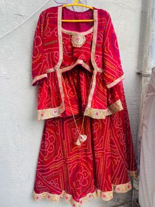 Bandhani Lehenga With Jacket