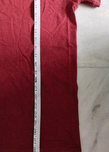 Polo Neck T Shirt Maroon