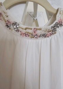 H&amp;M Embellished White Dress