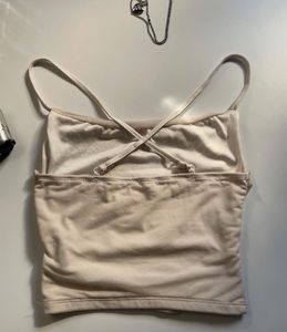 Sheer Ruched Cream Top