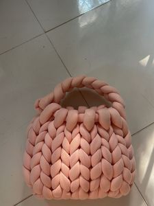 Pink Knit Handbag