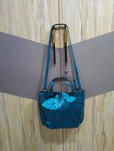 Geometric Teal Tote Bag