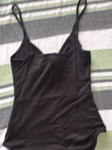 Shein Black Knot Front Bodysuit